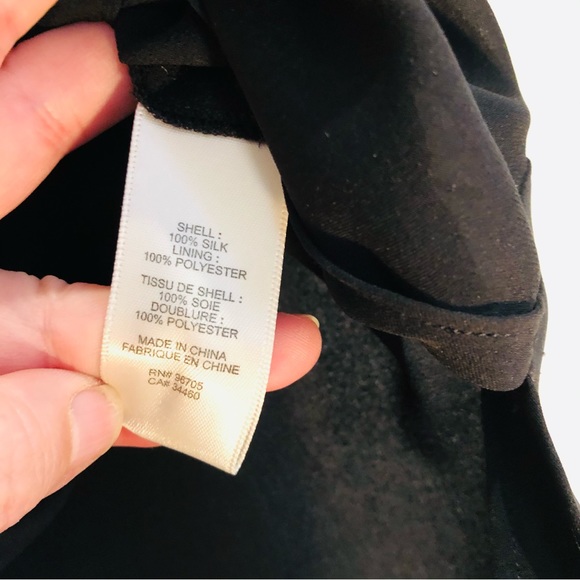 Rebecca Taylor Black Silk Rhinestone Top - Size 2 / Blouse - Picture 11 of 14